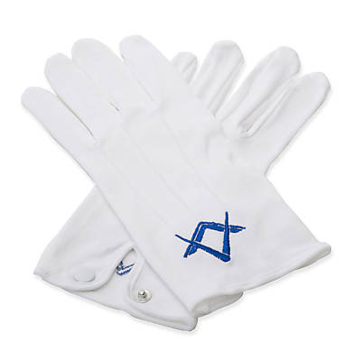 White Gloves with Square and Compass